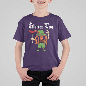 Funny Pretzel T Shirt For Kid Guten Tag Lederhosen Bratwurst Oktoberfest TS11 Purple Print Your Wear