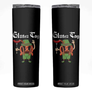 Funny Pretzel Skinny Tumbler Guten Tag Lederhosen Bratwurst Oktoberfest TS11 Black Print Your Wear