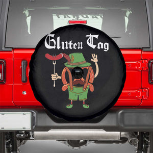 Funny Pretzel Spare Tire Cover Guten Tag Lederhosen Bratwurst Oktoberfest TS11 Black Print Your Wear