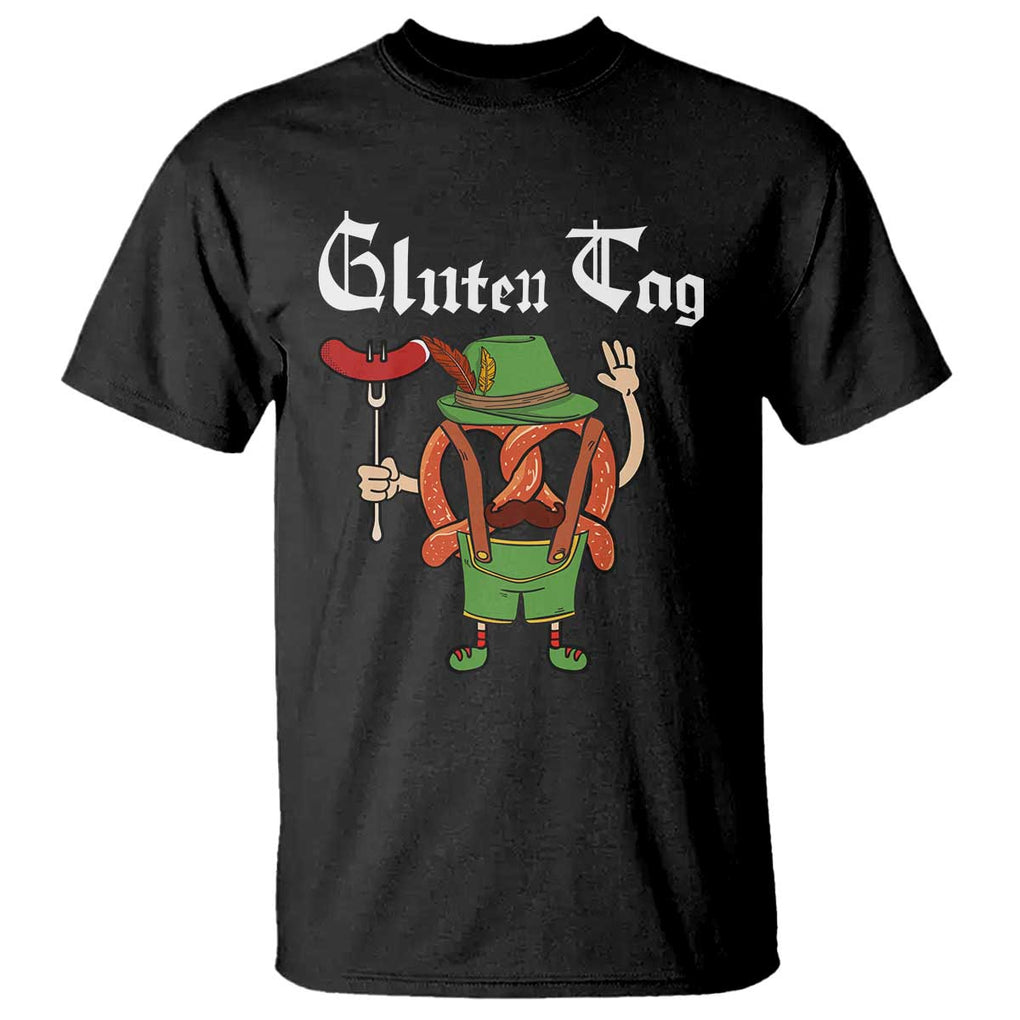 Funny Pretzel T Shirt Guten Tag Lederhosen Bratwurst Oktoberfest TS11 Black Print Your Wear