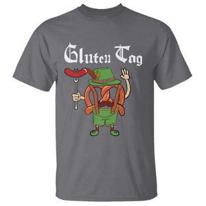 Funny Pretzel T Shirt Guten Tag Lederhosen Bratwurst Oktoberfest TS11 Charcoal Print Your Wear