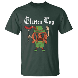 Funny Pretzel T Shirt Guten Tag Lederhosen Bratwurst Oktoberfest TS11 Dark Forest Green Print Your Wear