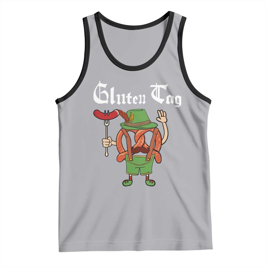 Funny Pretzel Tank Top Guten Tag Lederhosen Bratwurst Oktoberfest TS11 Athletic Heather Black Print Your Wear