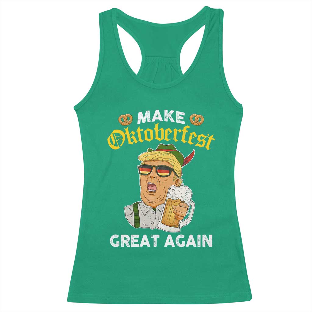 Funny Trump Beer Racerback Tank Top Make Oktoberfest Great Again Pretzels TS11 Irish Green Print Your Wear