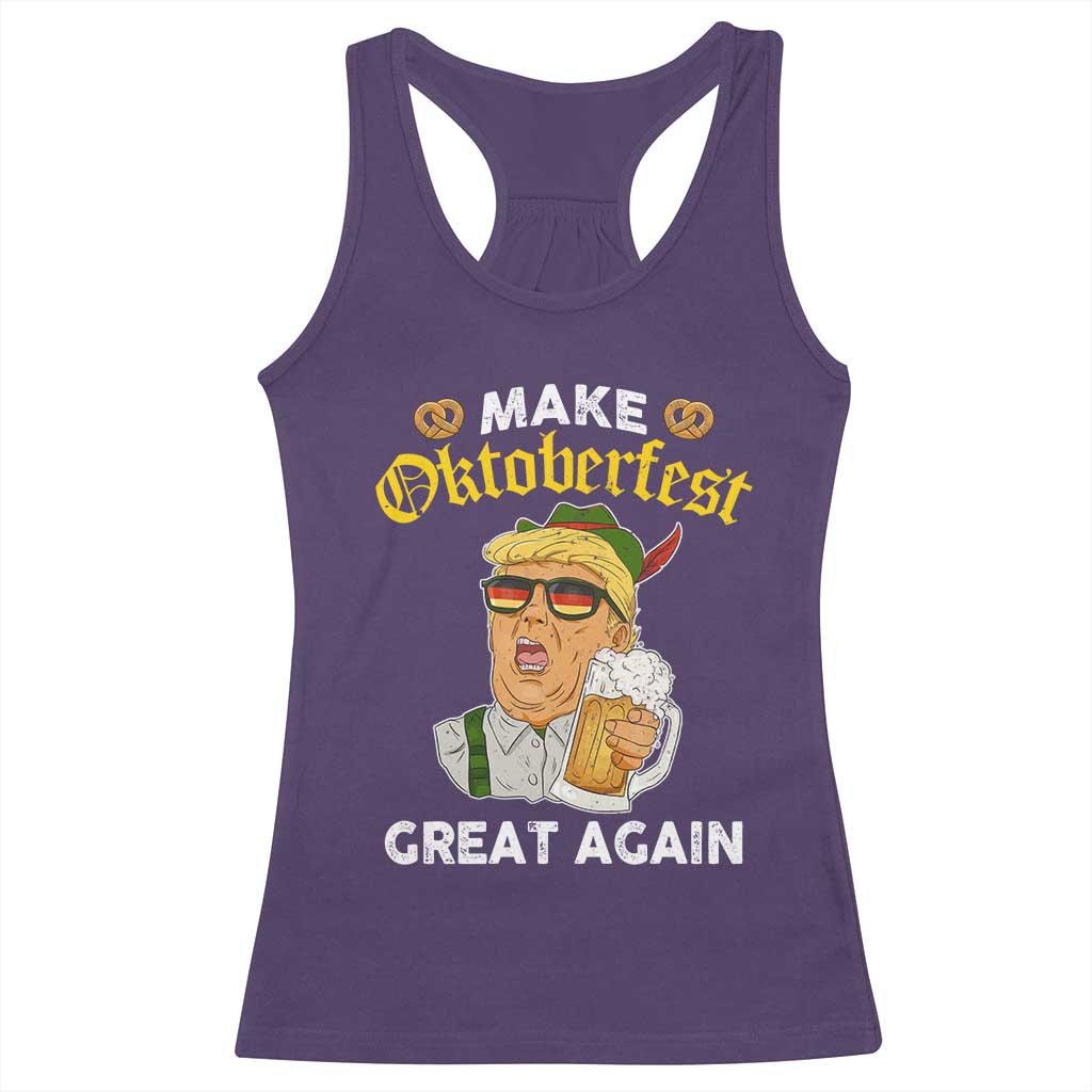 Funny Trump Beer Racerback Tank Top Make Oktoberfest Great Again Pretzels TS11 Purple Print Your Wear