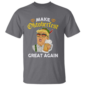 Funny Trump Beer T Shirt Make Oktoberfest Great Again Pretzels TS11 Charcoal Print Your Wear