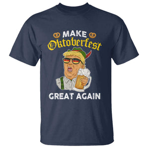 Funny Trump Beer T Shirt Make Oktoberfest Great Again Pretzels TS11 Navy Print Your Wear