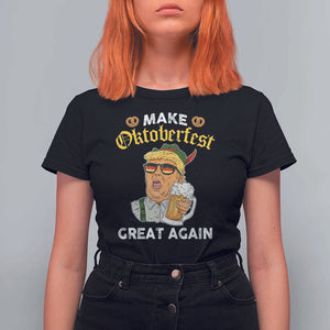 Funny Trump Beer T Shirt For Women Make Oktoberfest Great Again Pretzels TS11 Black Print Your Wear