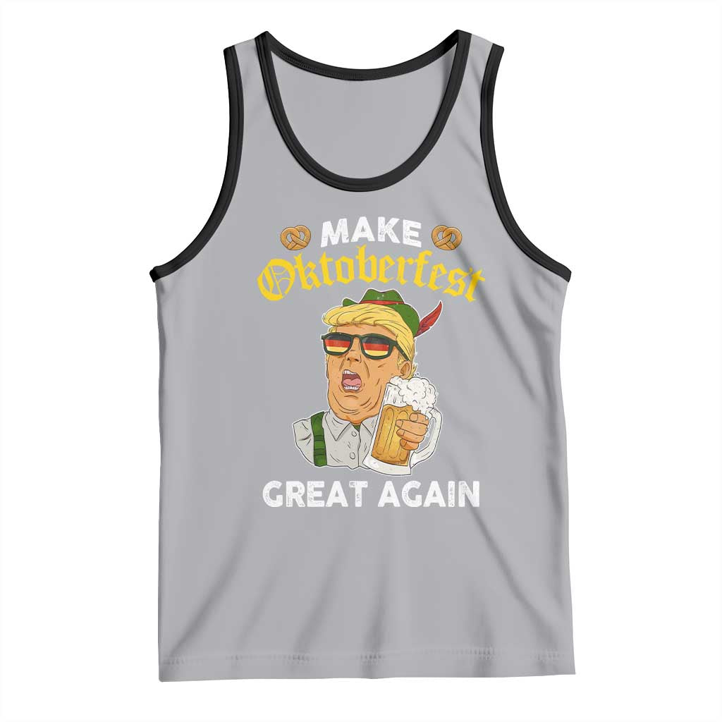 Funny Trump Beer Tank Top Make Oktoberfest Great Again Pretzels TS11 Athletic Heather Black Print Your Wear