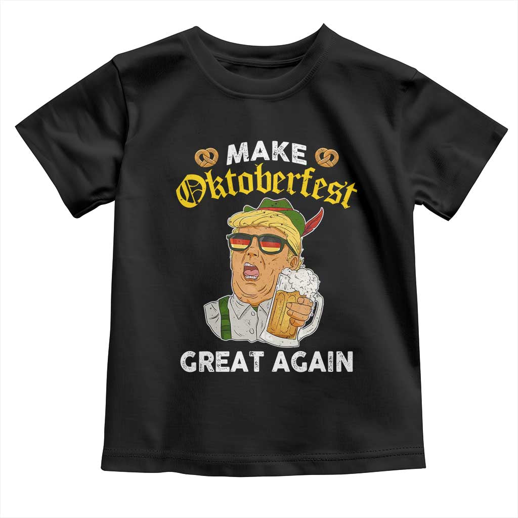 Funny Trump Beer Toddler T Shirt Make Oktoberfest Great Again Pretzels TS11 Black Print Your Wear