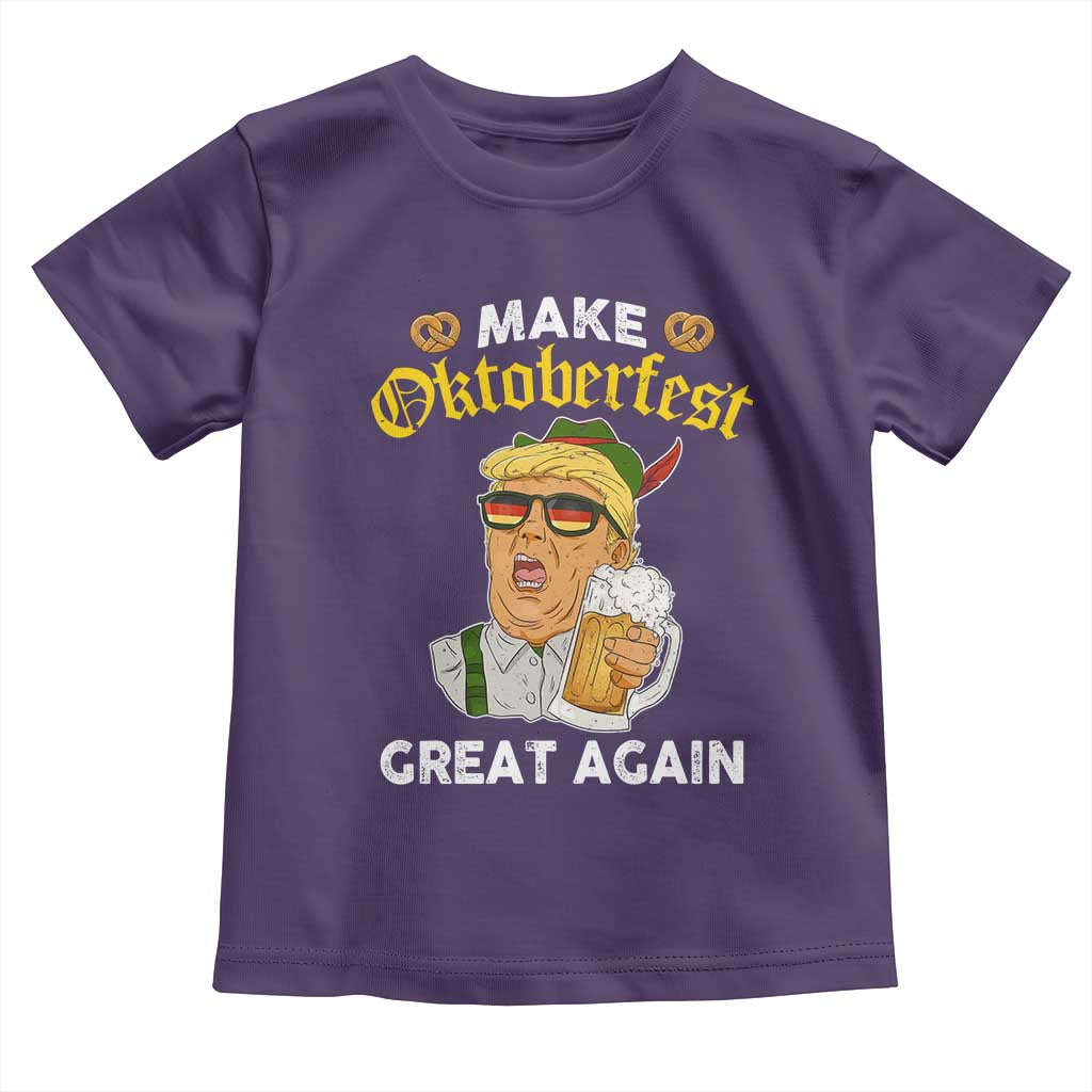 Funny Trump Beer Toddler T Shirt Make Oktoberfest Great Again Pretzels TS11 Purple Print Your Wear