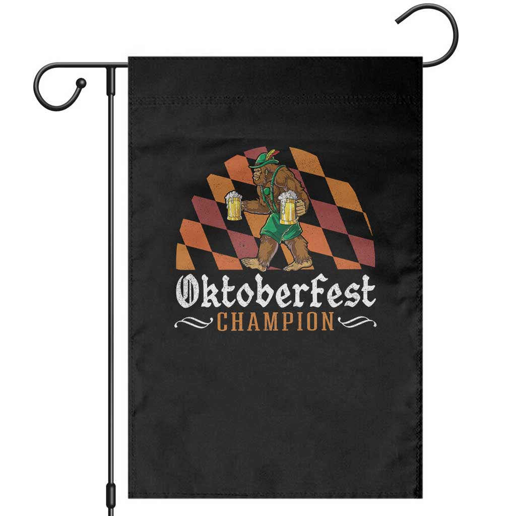 Funny Bigfoot Garden Flag Oktoberfest Champion Beer Lederhosen TS11 Black Print Your Wear