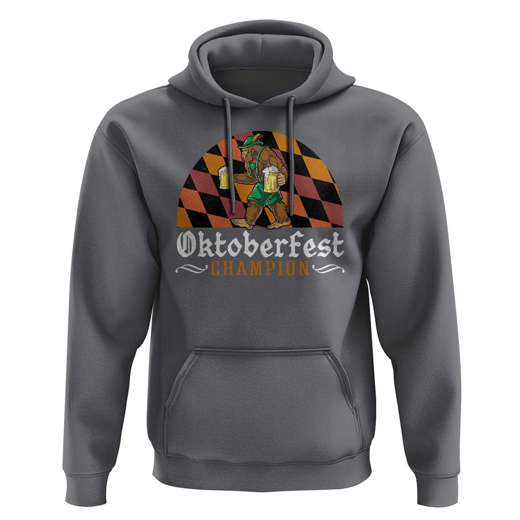 Funny Bigfoot Hoodie Oktoberfest Champion Beer Lenderhosen TS11 Charcoal Print Your Wear