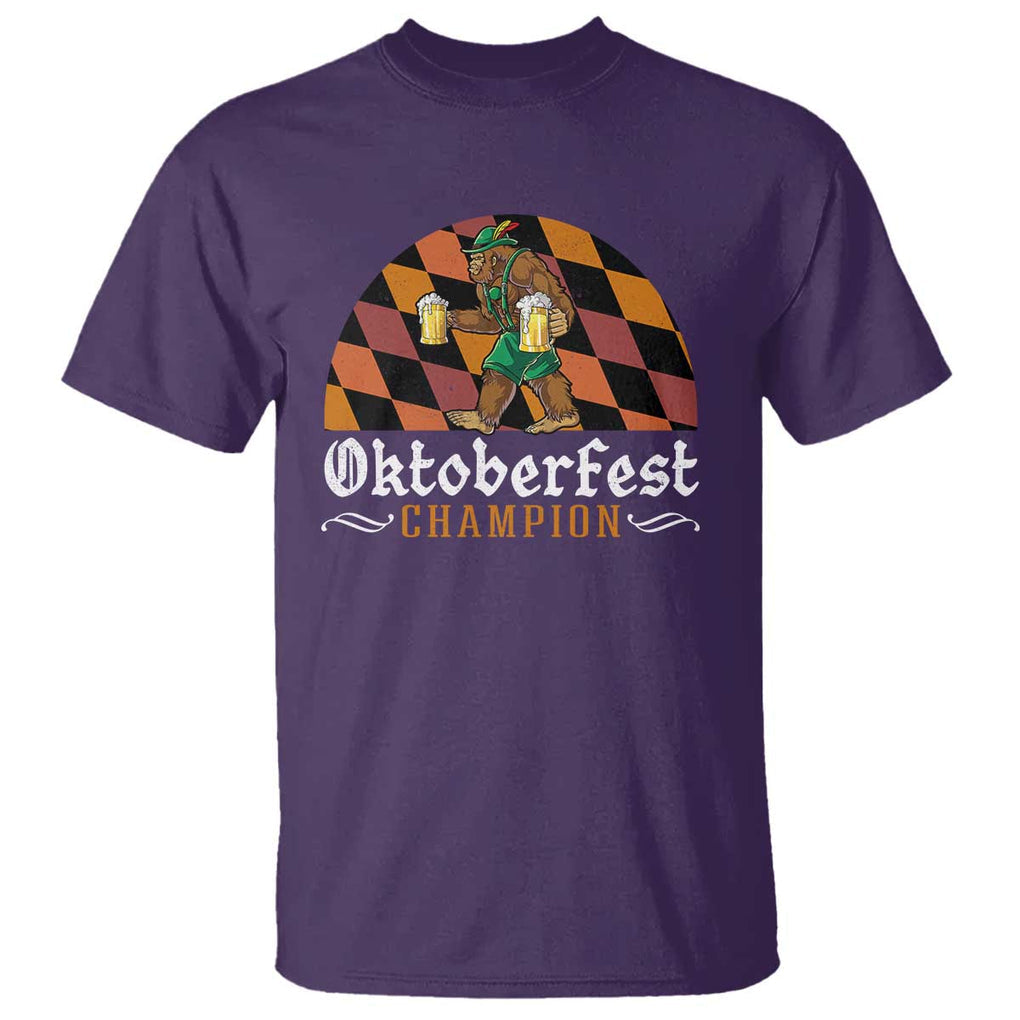 Funny Bigfoot T Shirt Oktoberfest Champion Beer Lenderhosen TS11 Purple Print Your Wear