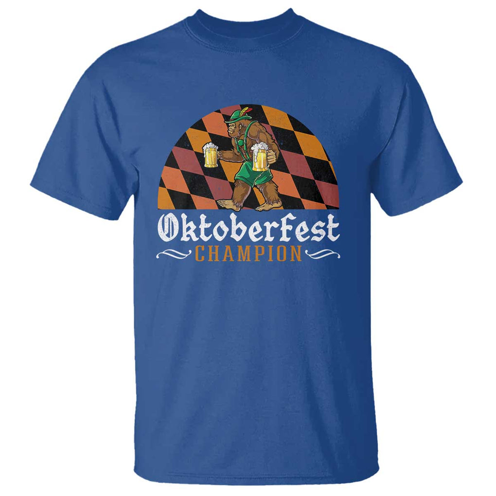 Funny Bigfoot T Shirt Oktoberfest Champion Beer Lenderhosen TS11 Royal Blue Print Your Wear