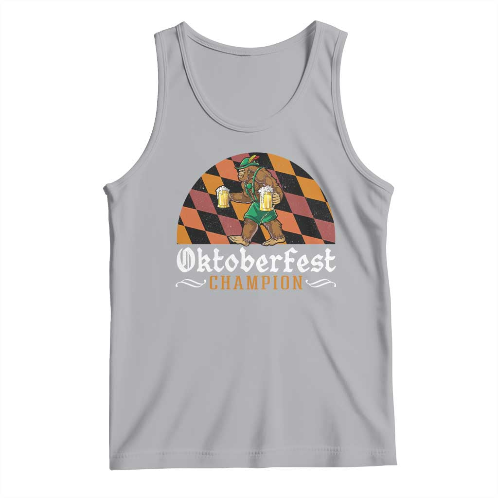 Funny Bigfoot Tank Top Oktoberfest Champion Beer Lederhosen TS11 Athletic Heather Print Your Wear