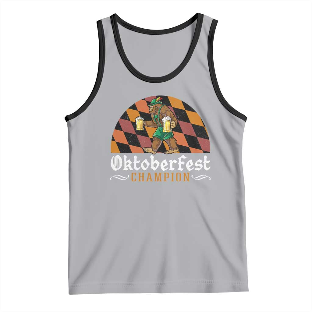 Funny Bigfoot Tank Top Oktoberfest Champion Beer Lederhosen TS11 Athletic Heather Black Print Your Wear