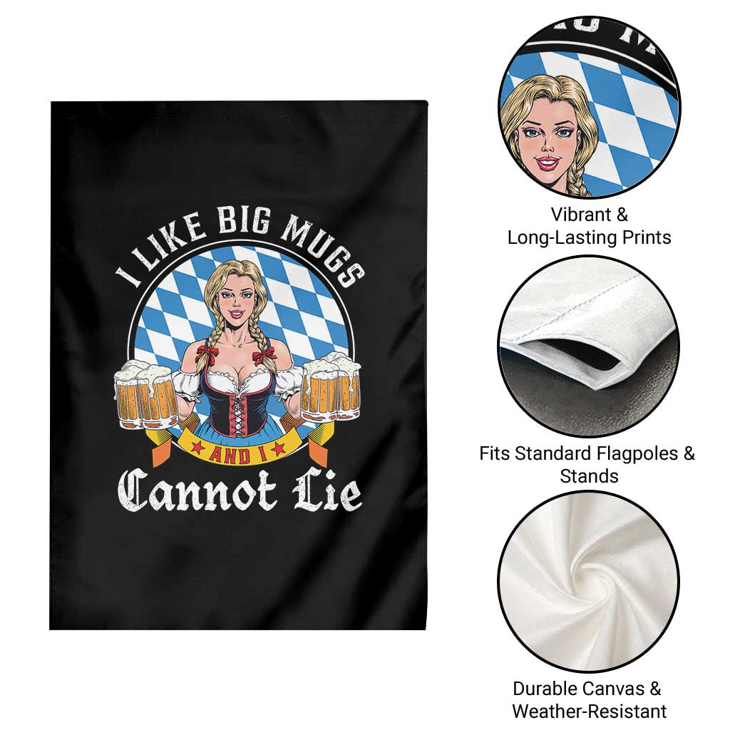 I Like Big Mugs And I Cannot Lie Garden Flag Oktoberfest Party Beer Dirndl Bavarian Flag TS11 Print Your Wear