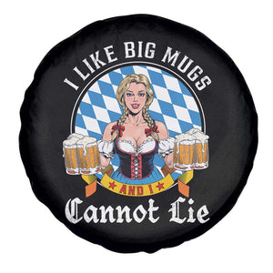 I Like Big Mugs And I Cannot Lie Spare Tire Cover Oktoberfest Party Beer Dirndl Bavarian Flag TS11 Print Your Wear