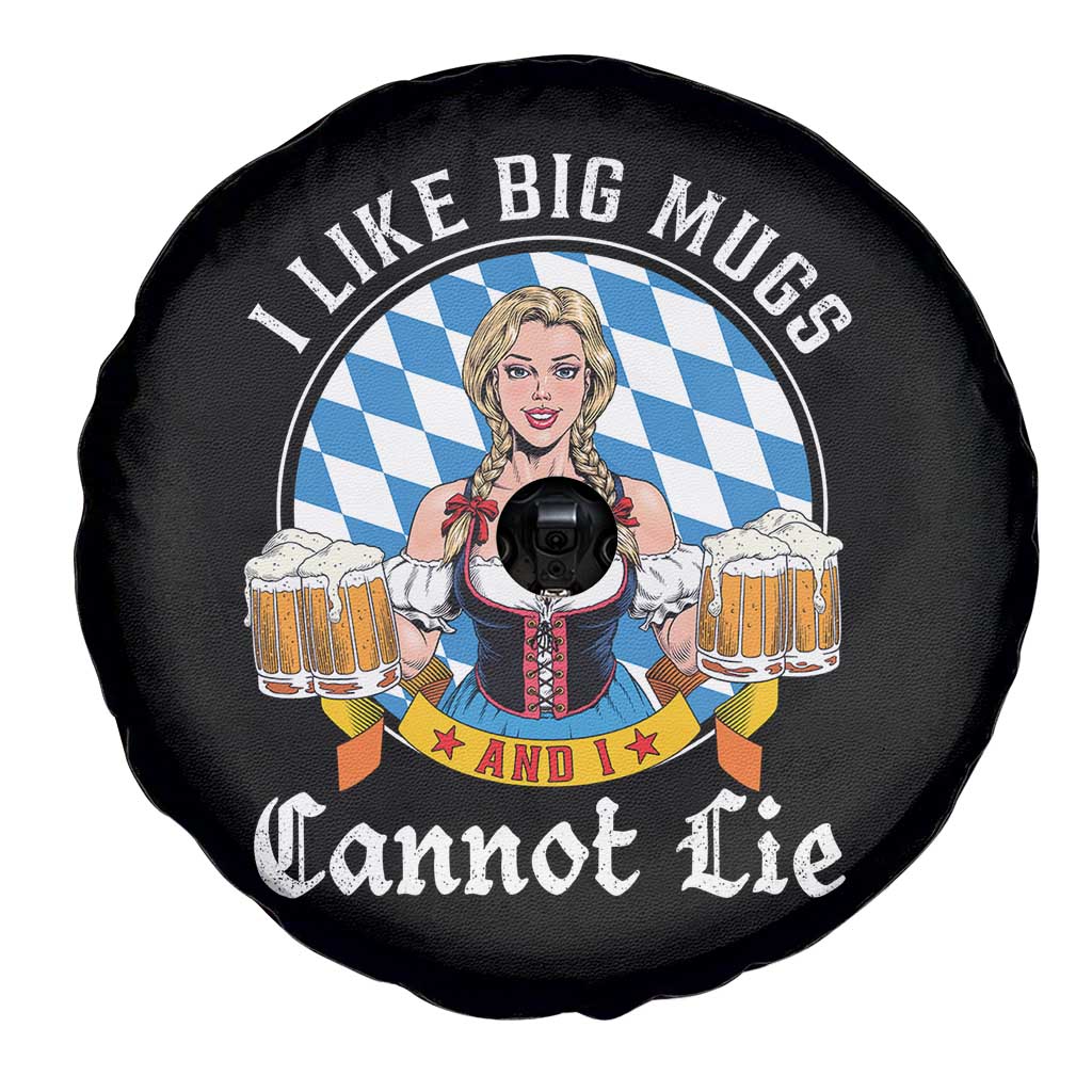 I Like Big Mugs And I Cannot Lie Spare Tire Cover Oktoberfest Party Beer Dirndl Bavarian Flag TS11 Print Your Wear