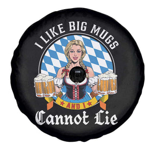 I Like Big Mugs And I Cannot Lie Spare Tire Cover Oktoberfest Party Beer Dirndl Bavarian Flag TS11 Print Your Wear