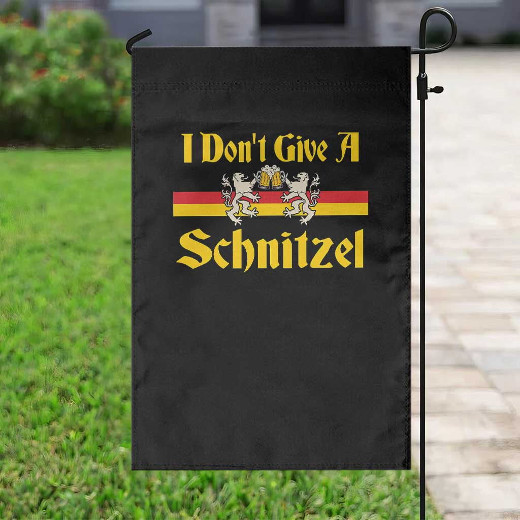 Funny Oktoberfest Garden Flag I Don't Give a Schnitzel German Lion Beer TS11 Print Your Wear