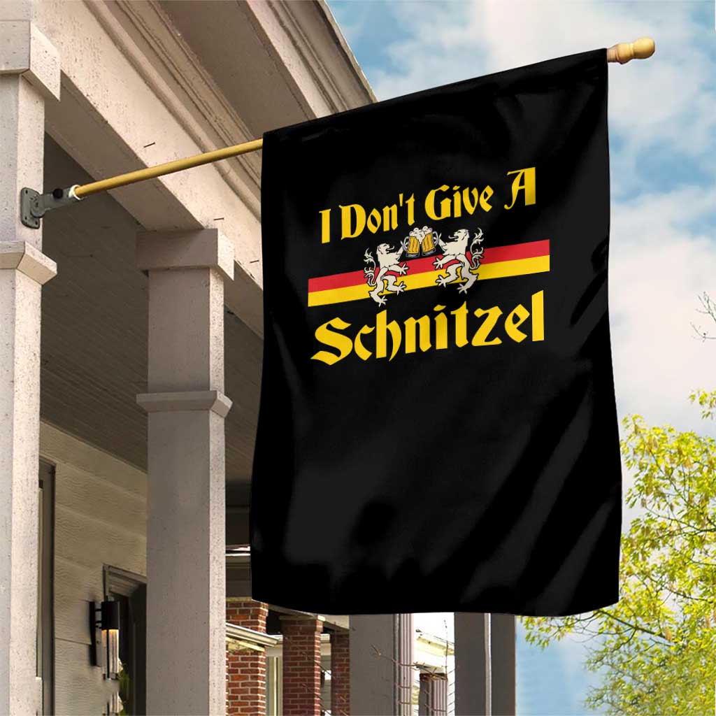 Funny Oktoberfest Garden Flag I Don't Give a Schnitzel German Lion Beer TS11 Print Your Wear