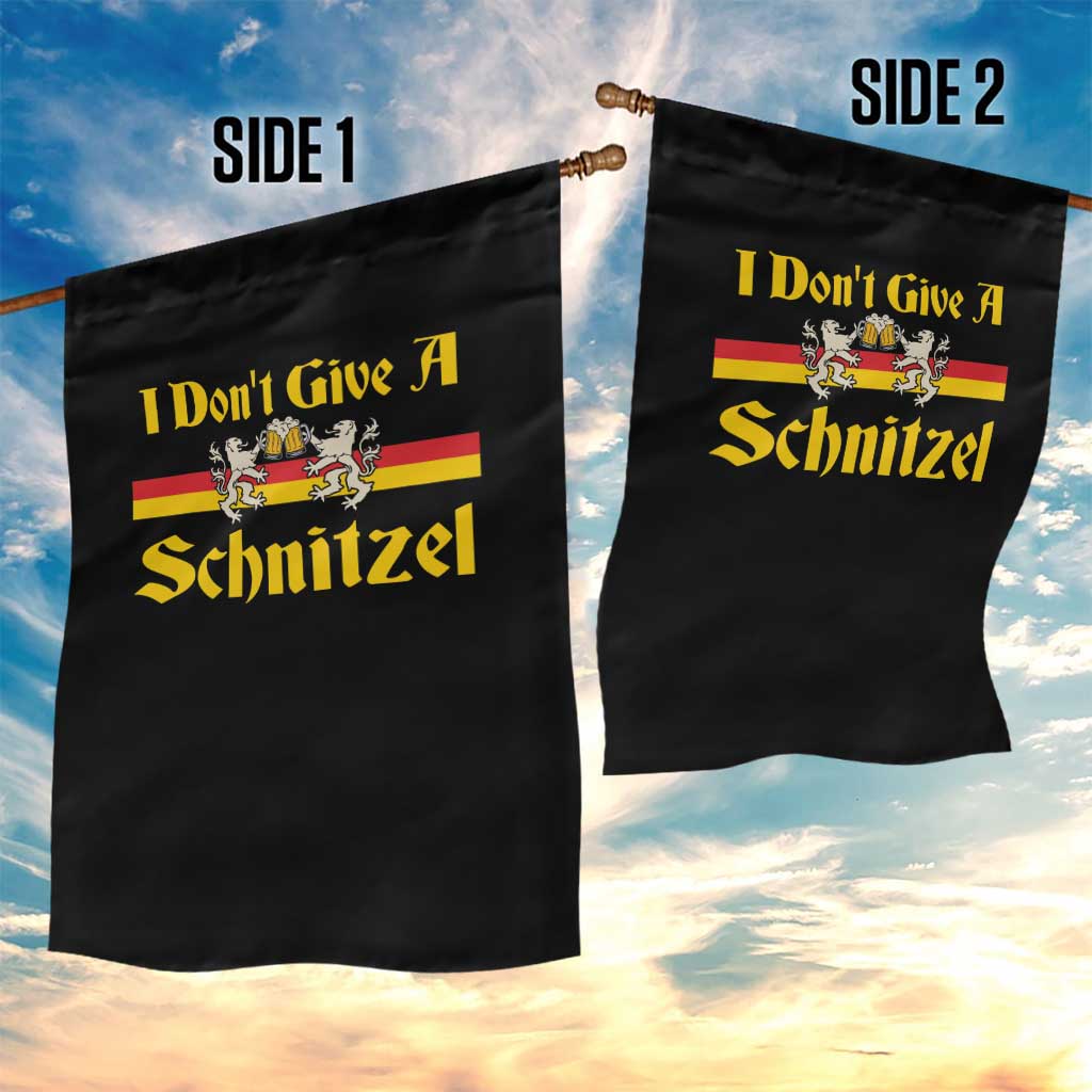 Funny Oktoberfest Garden Flag I Don't Give a Schnitzel German Lion Beer TS11 Print Your Wear