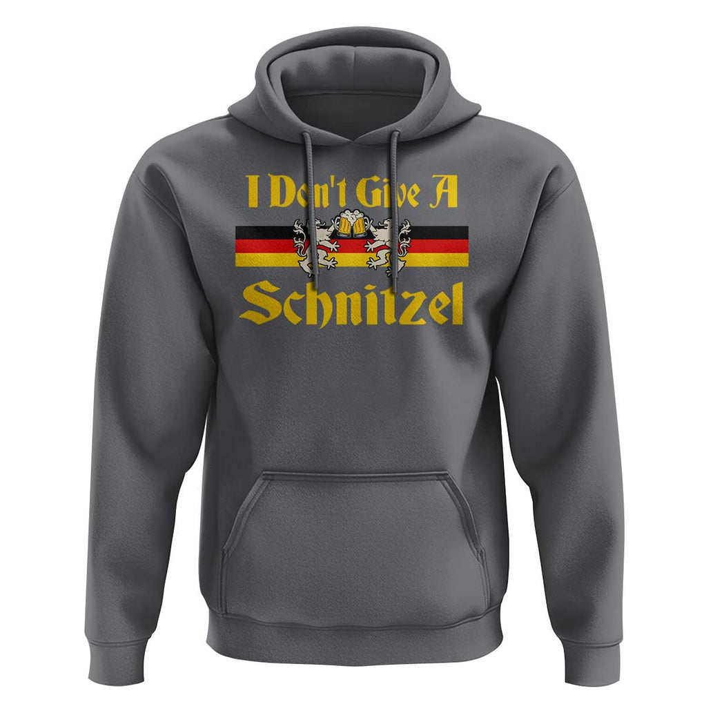 Funny Oktoberfest Hoodie I Don't Give a Schnitzel German Lion Beer TS11 Charcoal Print Your Wear