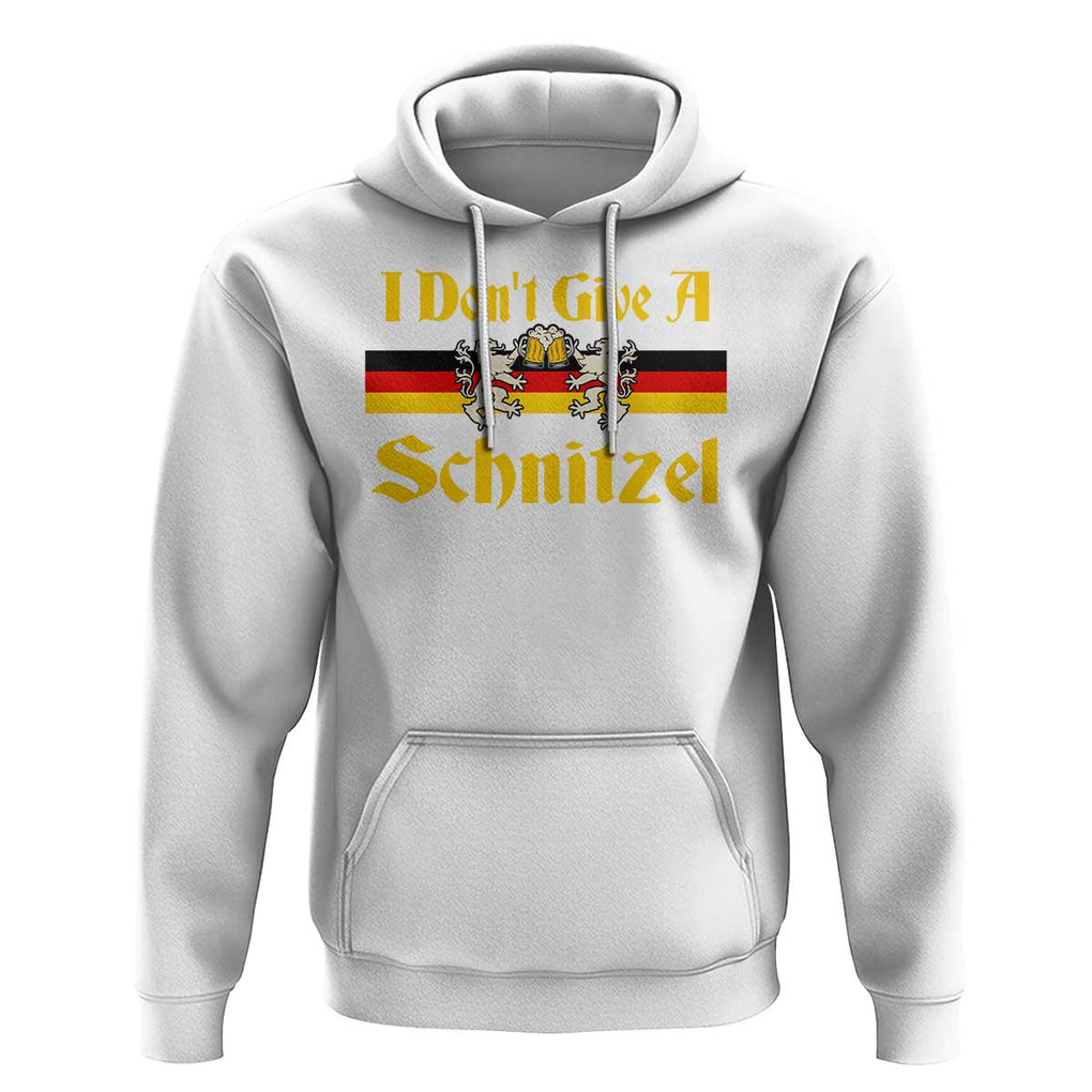 Funny Oktoberfest Hoodie I Don't Give a Schnitzel German Lion Beer TS11 White Print Your Wear