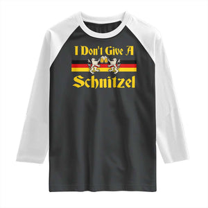 Funny Oktoberfest Raglan Shirt I Don't Give a Schnitzel German Lion Beer TS11 Black White Print Your Wear