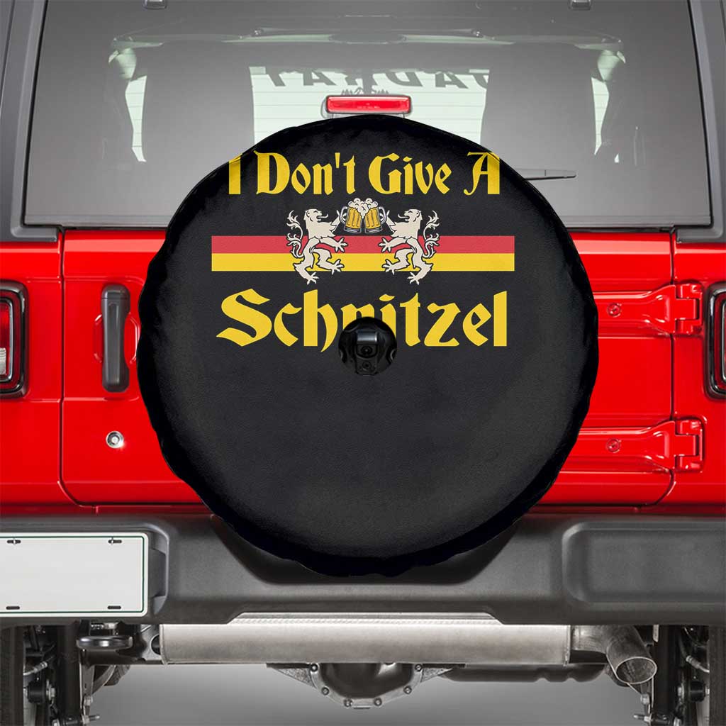 Funny Oktoberfest Spare Tire Cover I Don't Give a Schnitzel German Lion Beer TS11 Black Print Your Wear
