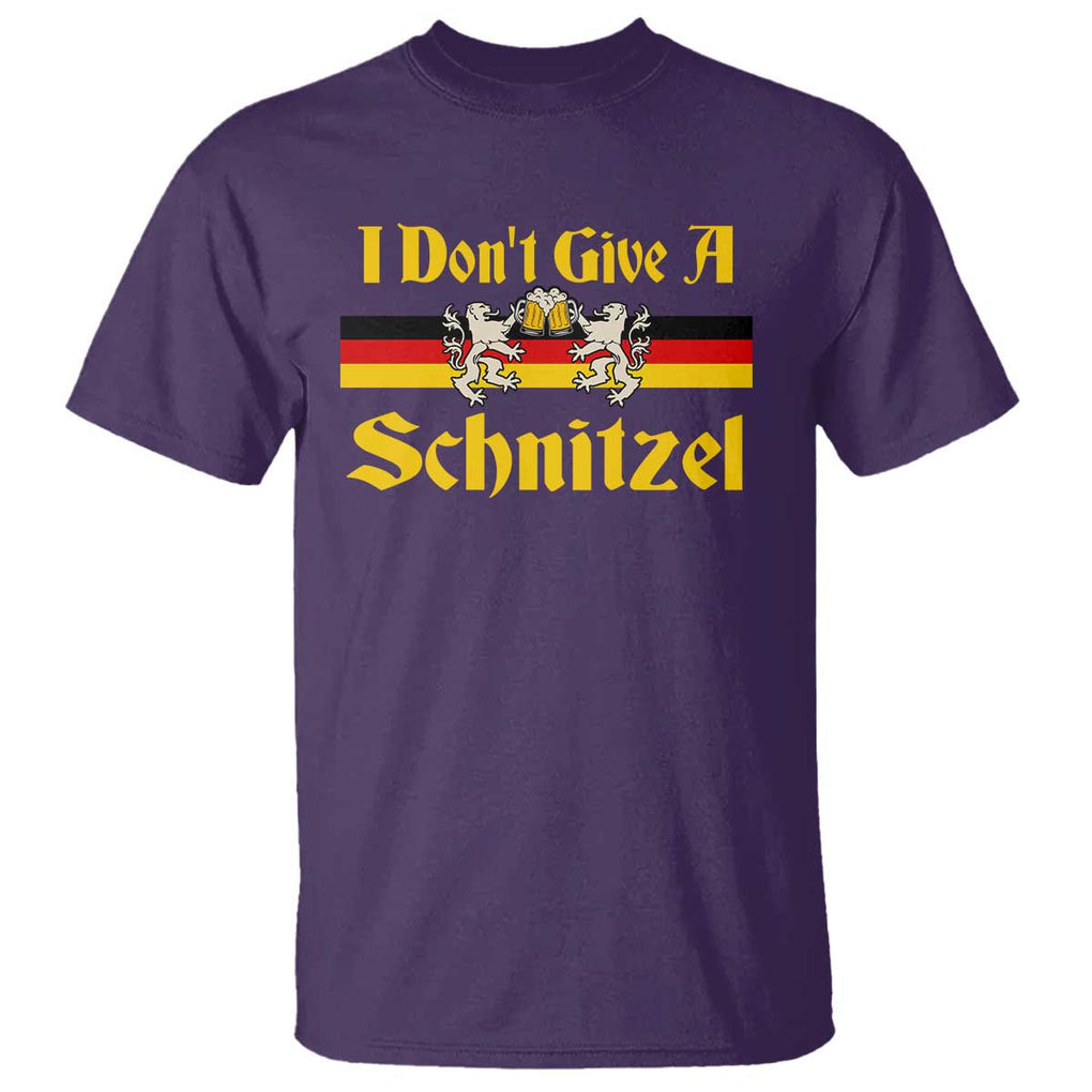 Funny Oktoberfest T Shirt I Don't Give a Schnitzel German Lion Beer TS11 Purple Print Your Wear