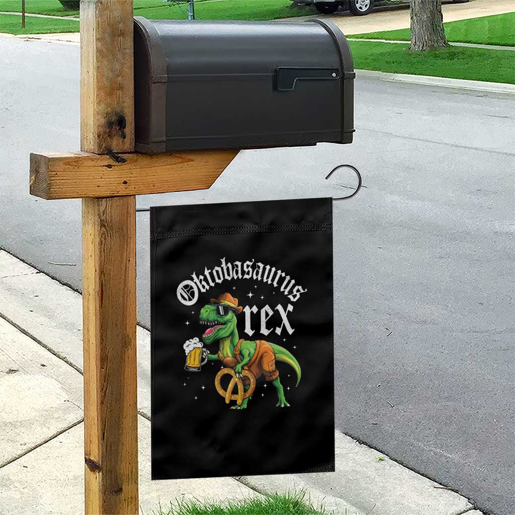 Funny Oktoberfest Dinosaur Garden Flag Oktobasaurus Rex Lederhosen Bavarian Beer TS11 Print Your Wear