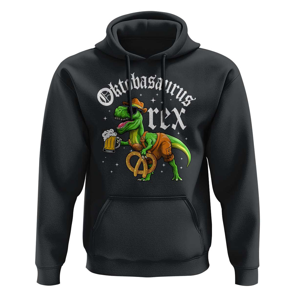 Funny Oktoberfest Dinosaur Hoodie Oktobasaurus Rex Lederhosen Bavarian Beer TS11 Black Print Your Wear