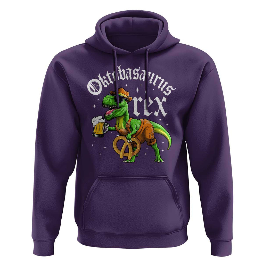 Funny Oktoberfest Dinosaur Hoodie Oktobasaurus Rex Lederhosen Bavarian Beer TS11 Purple Print Your Wear