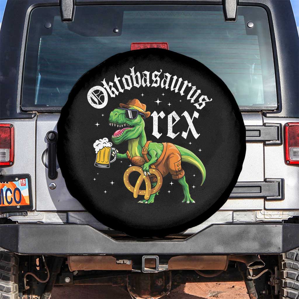 Funny Oktoberfest Dinosaur Spare Tire Cover Oktobasaurus Rex Lederhosen Bavarian Beer TS11 No hole Black Print Your Wear