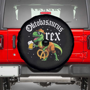 Funny Oktoberfest Dinosaur Spare Tire Cover Oktobasaurus Rex Lederhosen Bavarian Beer TS11 Black Print Your Wear