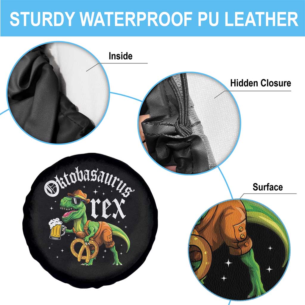 Funny Oktoberfest Dinosaur Spare Tire Cover Oktobasaurus Rex Lederhosen Bavarian Beer TS11 Print Your Wear