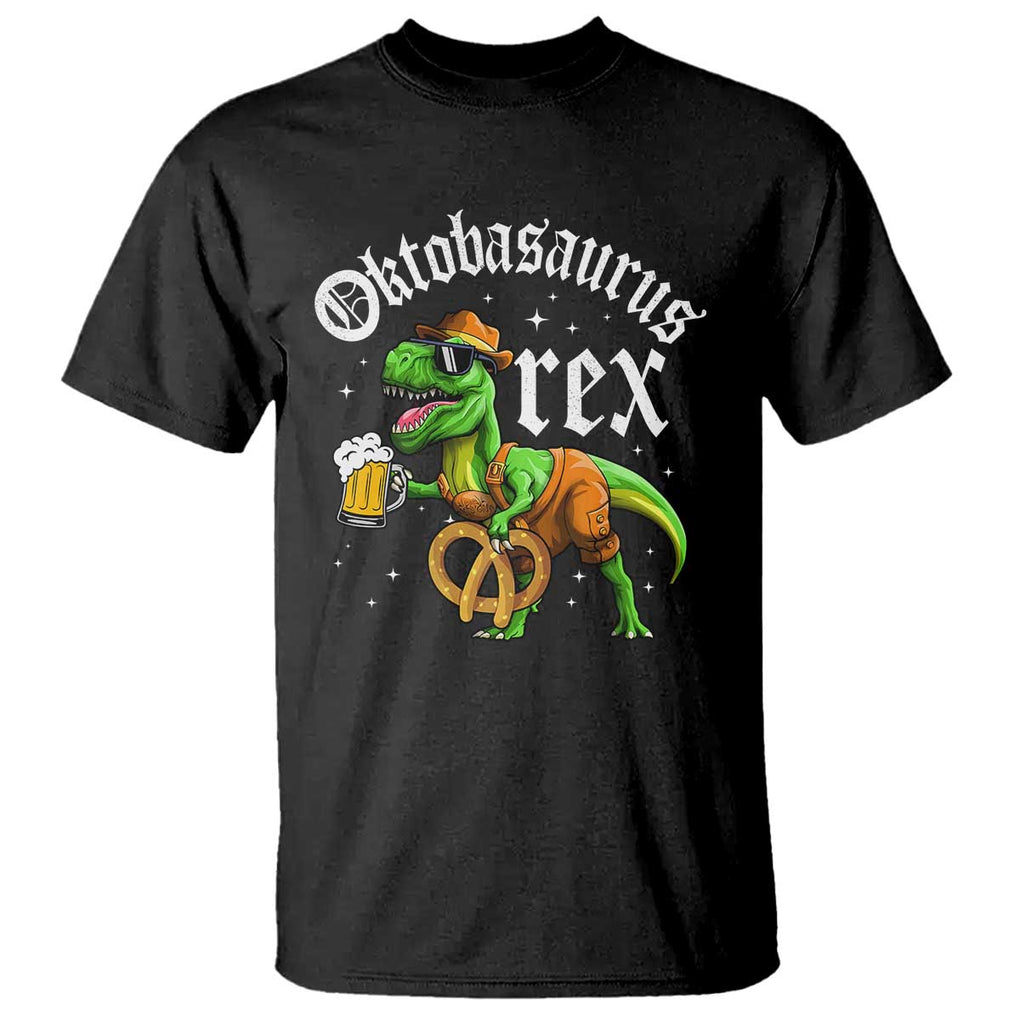 Funny Oktoberfest Dinosaur T Shirt Oktobasaurus Rex Lederhosen Bavarian Beer TS11 Black Print Your Wear
