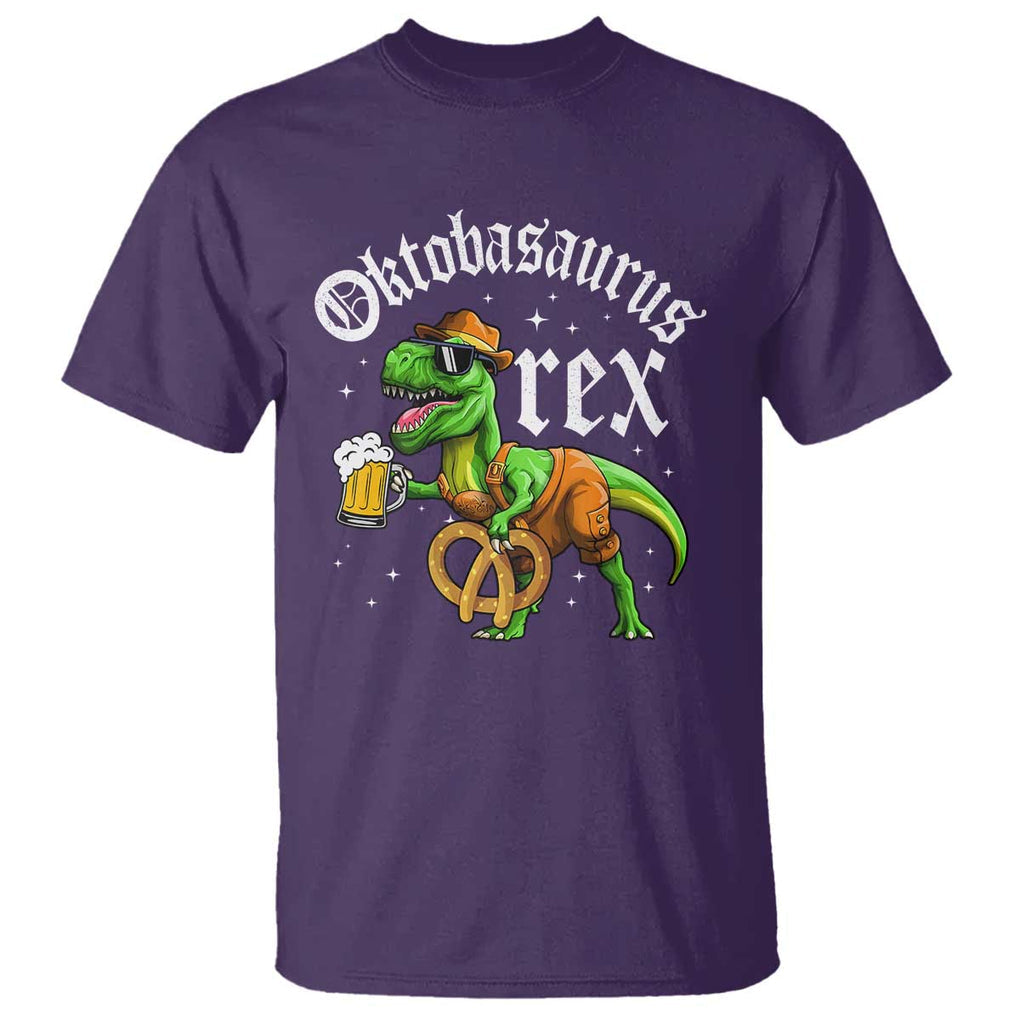 Funny Oktoberfest Dinosaur T Shirt Oktobasaurus Rex Lederhosen Bavarian Beer TS11 Purple Print Your Wear