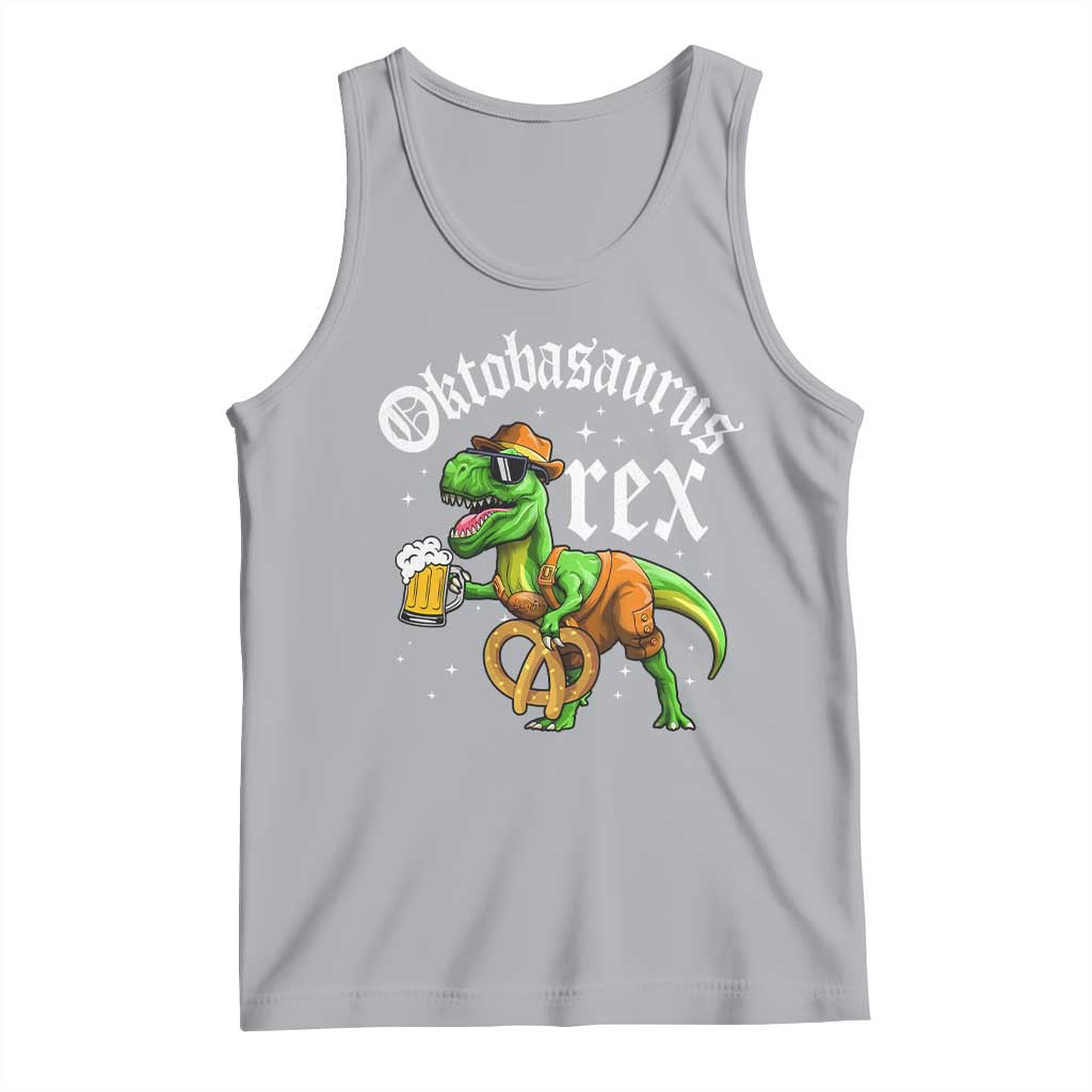 Funny Oktoberfest Dinosaur Tank Top Oktobasaurus Rex Lederhosen Bavarian Beer TS11 Athletic Heather Print Your Wear