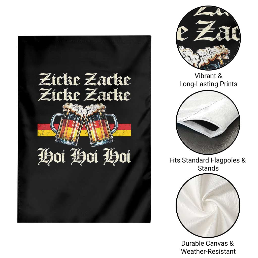 Funny Zicke Zacke Hoi Garden Flag Oktoberfest German Flag Party TS11 Print Your Wear