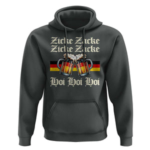 Funny Zicke Zacke Hoi Hoodie Oktoberfest German Flag Party TS11 Dark Heather Print Your Wear