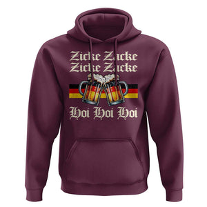 Funny Zicke Zacke Hoi Hoodie Oktoberfest German Flag Party TS11 Maroon Print Your Wear