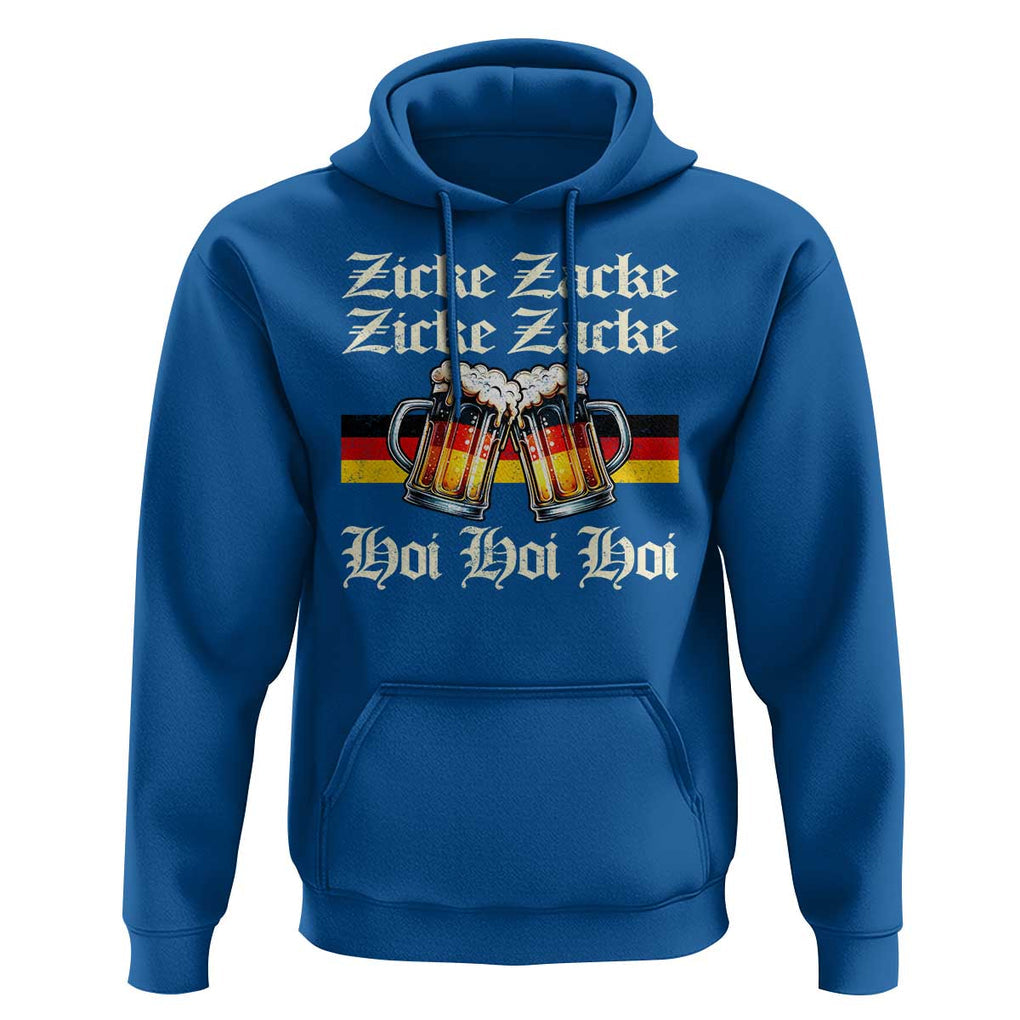 Funny Zicke Zacke Hoi Hoodie Oktoberfest German Flag Party TS11 Royal Blue Print Your Wear