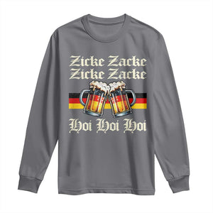 Funny Zicke Zacke Hoi Long Sleeve Shirt Oktoberfest German Flag Party TS11 Charcoal Print Your Wear