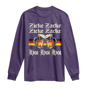 Funny Zicke Zacke Hoi Long Sleeve Shirt Oktoberfest German Flag Party TS11 Purple Print Your Wear
