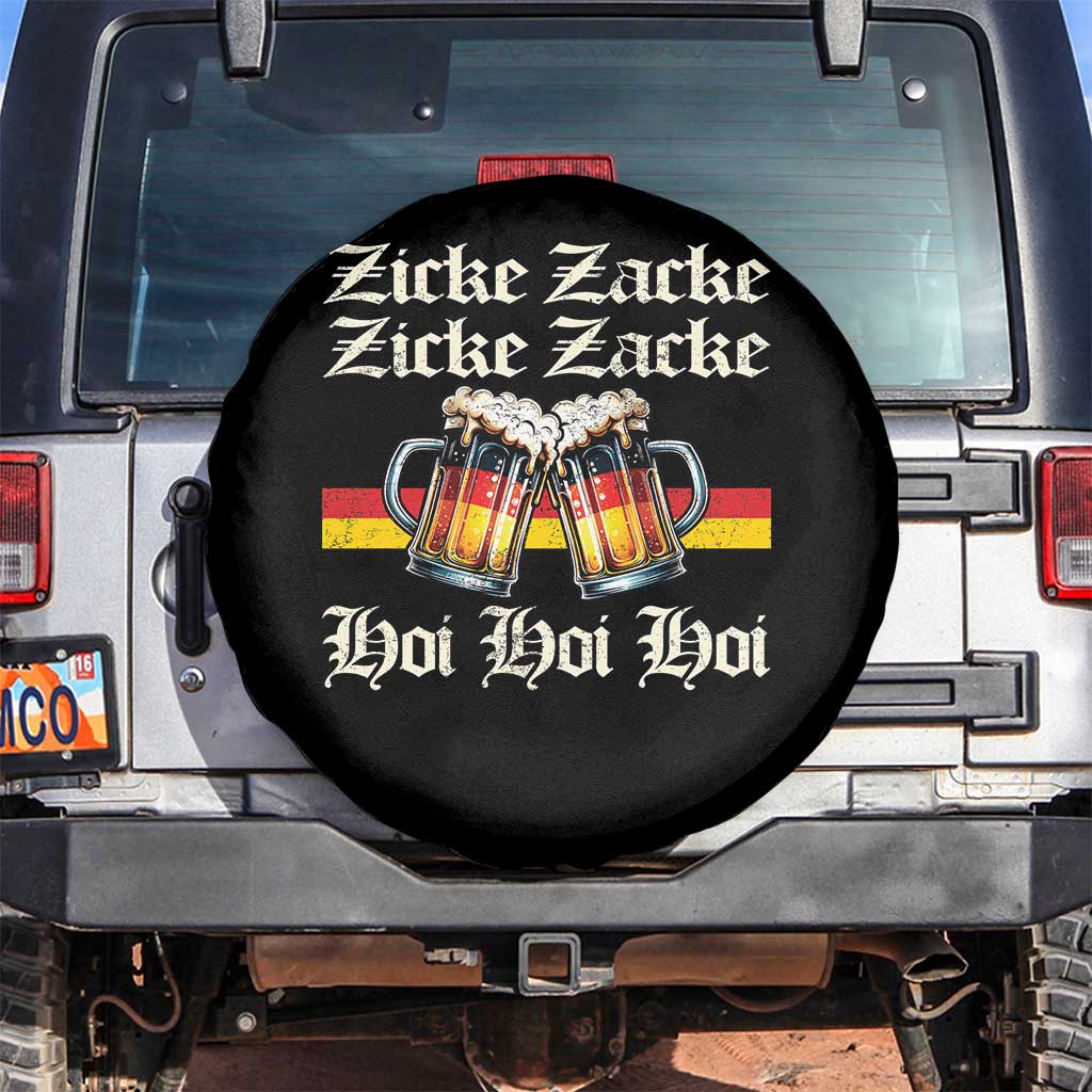 Funny Zicke Zacke Hoi Spare Tire Cover Oktoberfest German Flag Party TS11 No hole Black Print Your Wear