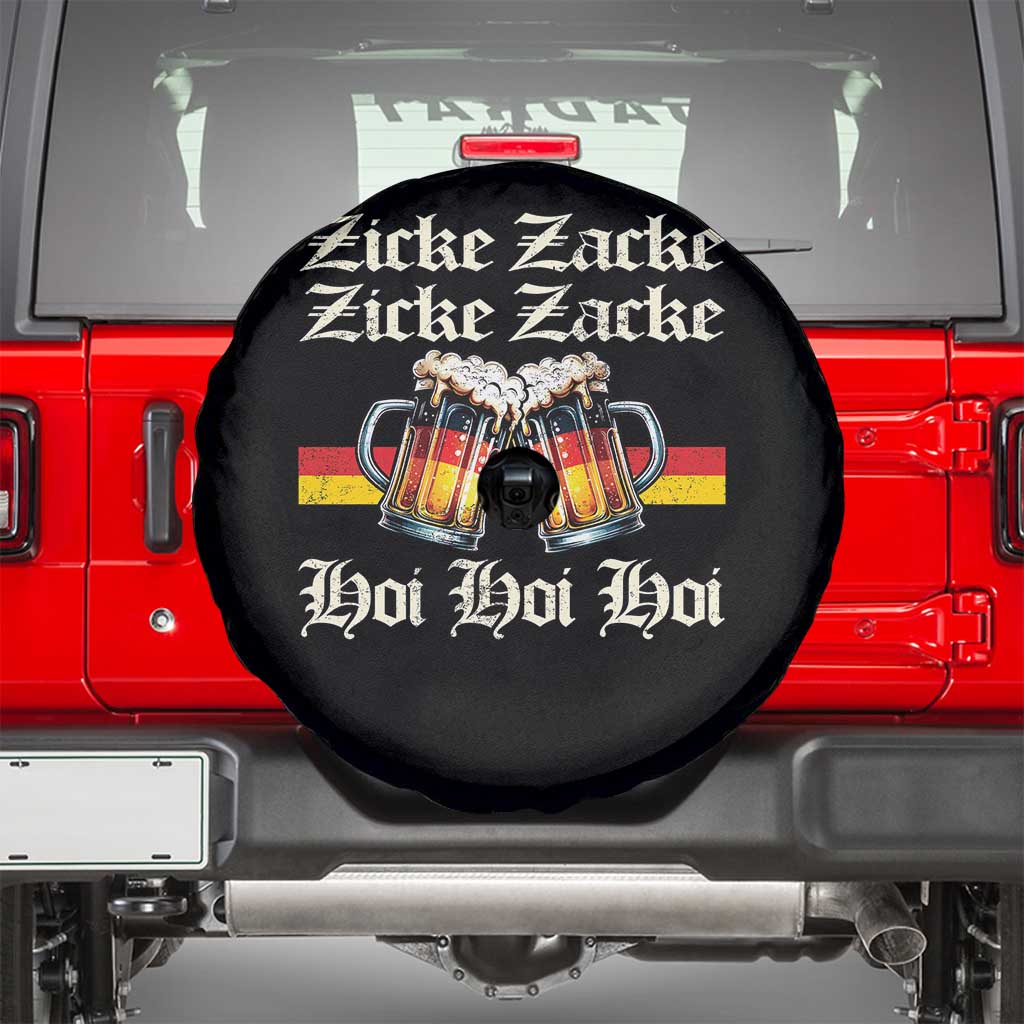 Funny Zicke Zacke Hoi Spare Tire Cover Oktoberfest German Flag Party TS11 Black Print Your Wear